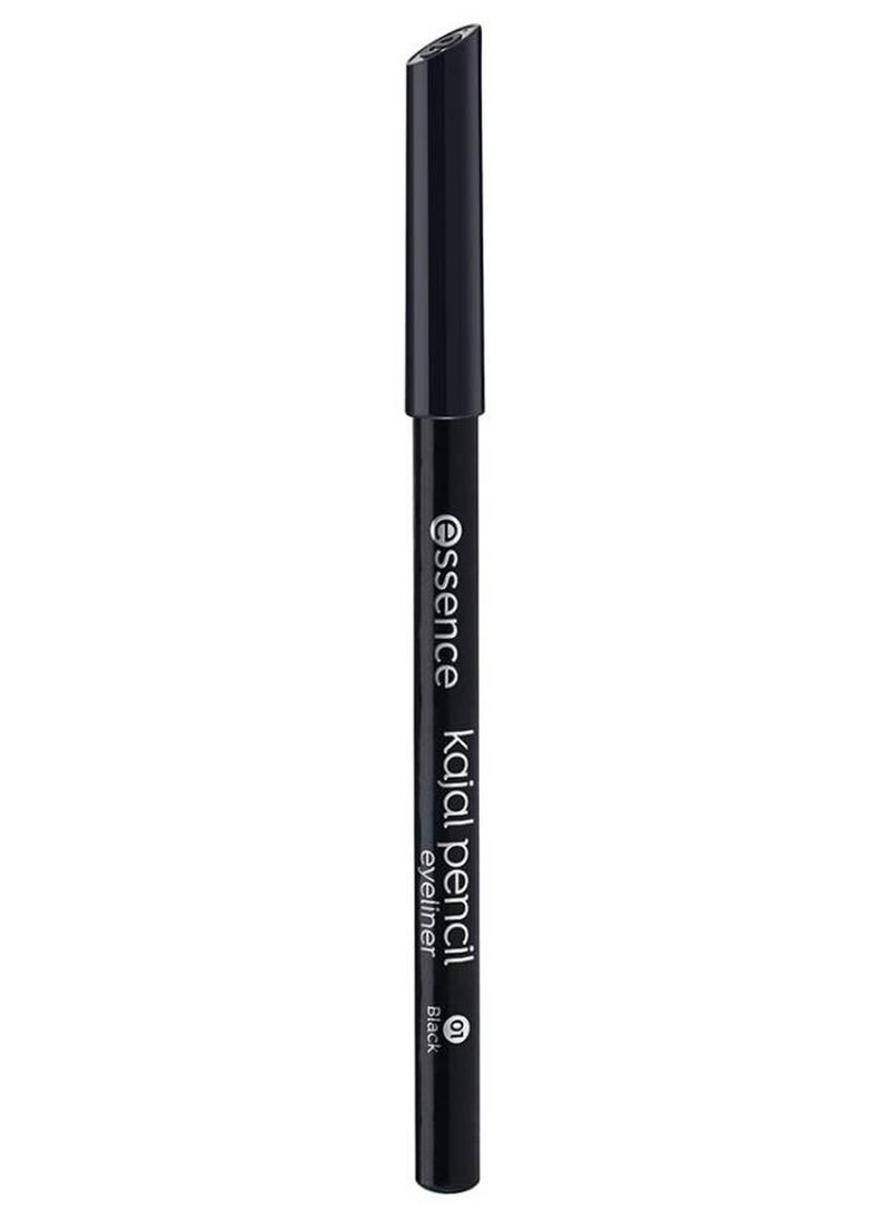 Essence Kajal Pencil 01 Black | Smooth Glide Eye Pencil | Long Lasting Waterproof Kajal | Easy to Apply & Blend | Smudge Resistant Matte Finish | Everyday Eye Makeup Essential | 1g 01 Black - Image 1