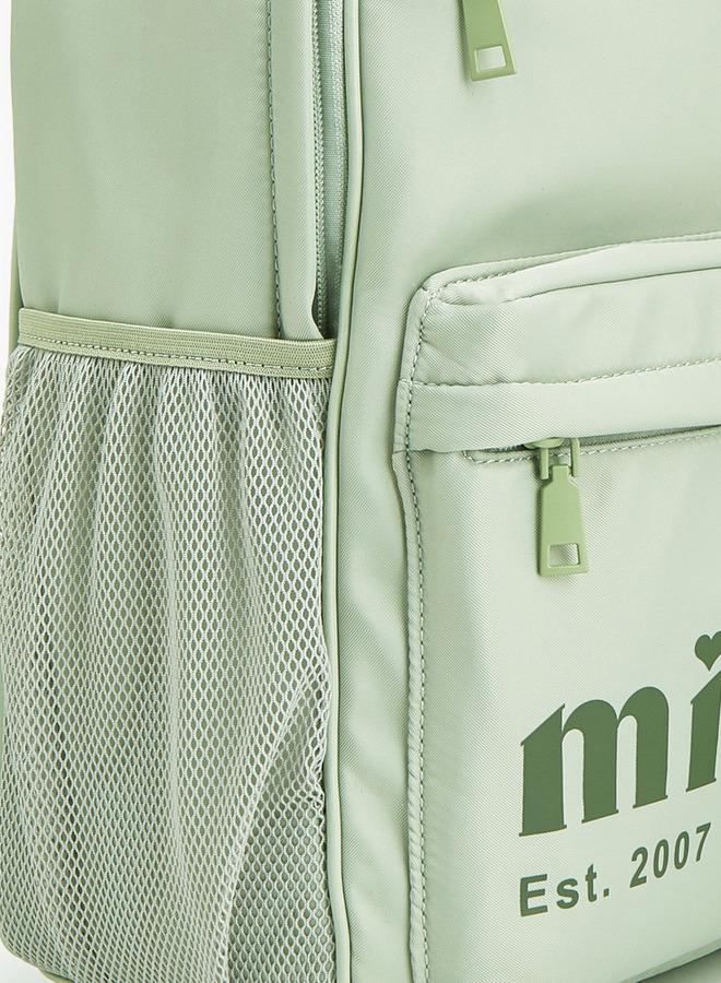 MISSY Logo Print Backpack With Adjustable Straps And Pencil Pouch - 30X12X40 Cm - Image 4