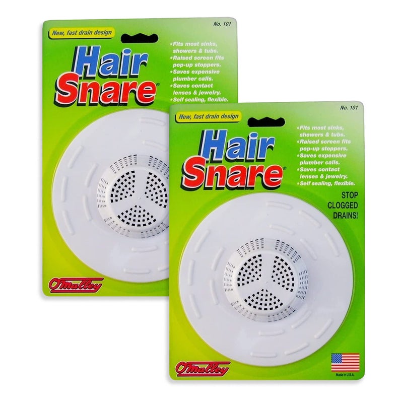Omalley O'Malley Hair Snare Drain Cover Universal - White (2 Pack) - Image 1