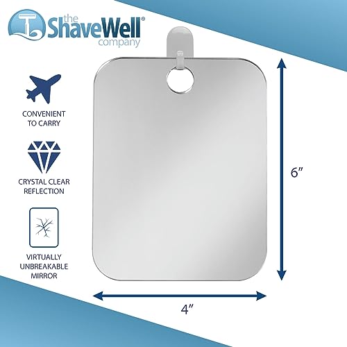 The Shave Well Company Shave Well Locker Mirror for Office, Gym, or School Desk | Full-Face Travel-Friendly Hanging Mirror with Convenient Handheld Option | Includes Removable Adhesive Hook - Image 5