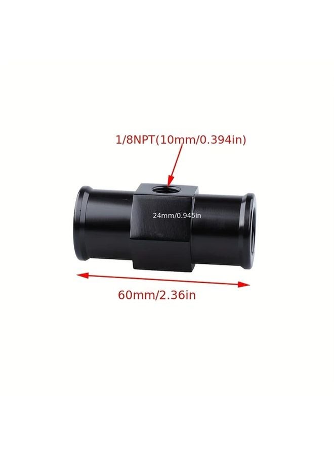 24mm Black Car Water Temperature Gauge Sensor Adapter Aluminum Alloy Universal Coolant Thermostat - Image 3