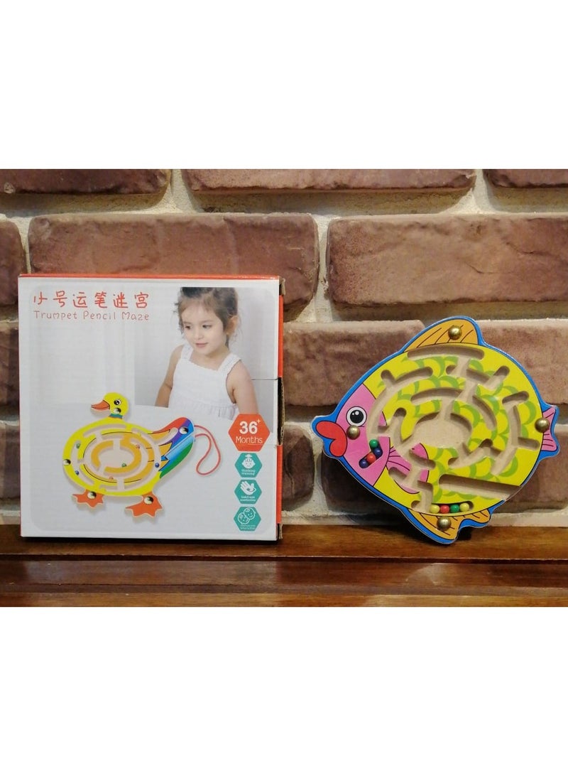 Maze Pen Magnet Toy for Children (FISH) - Image 1