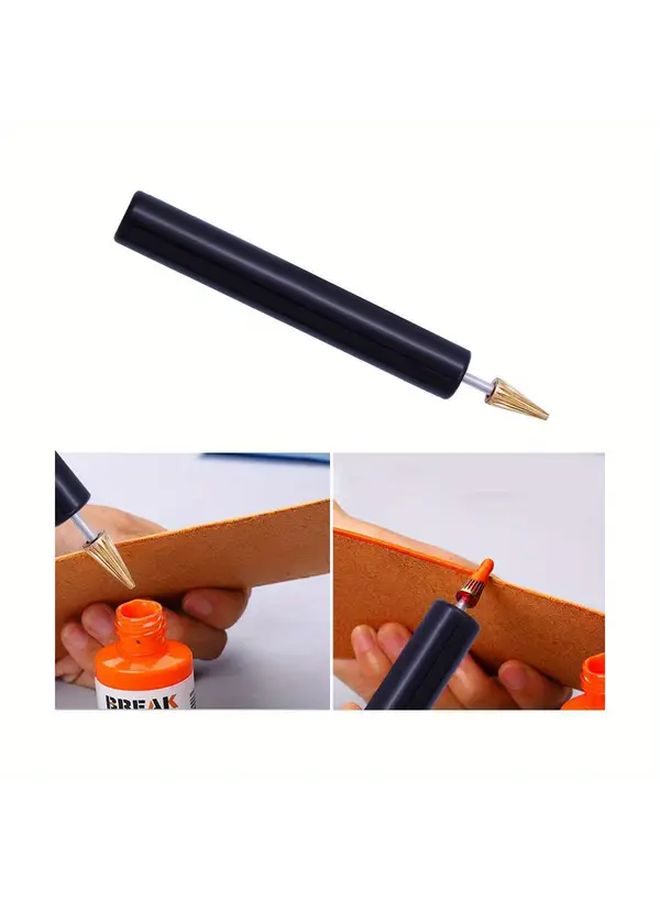1 Leather Edge Beveler DIY Leather Finishing Tool for Crafting Sewing Essential Metal Edge Trimming Tool Smooth Edges Even Color Application Precision Craftsmanship Design Black - Image 1
