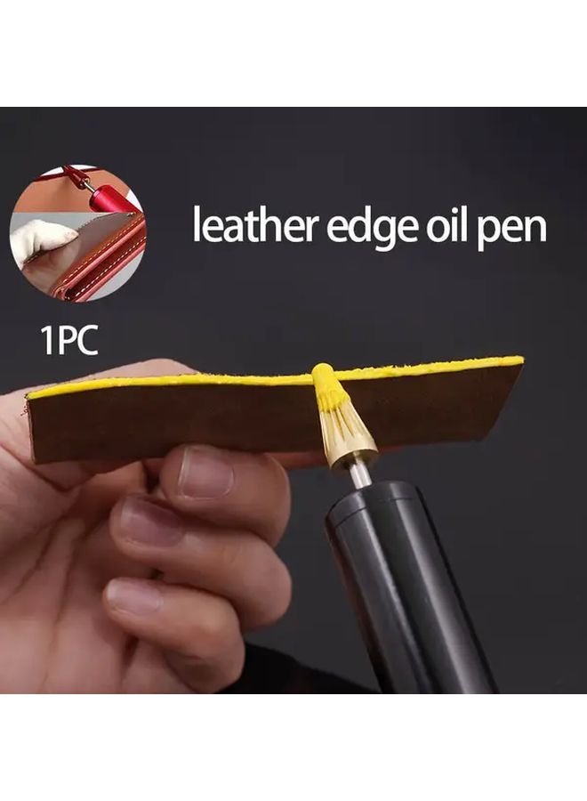 1 Leather Edge Beveler DIY Leather Finishing Tool for Crafting Sewing Essential Metal Edge Trimming Tool Smooth Edges Even Color Application Precision Craftsmanship Design Black - Image 2