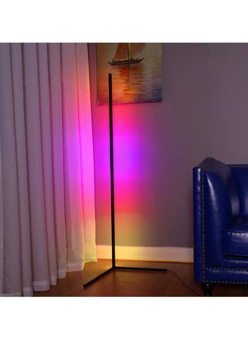 Raxoom Smart RGB Floor Lamp, LED Floor Lamp Ambient Background Light, Modern Minimalism Color Changing LED Dimmable Torchiere, Black,  - Image 5