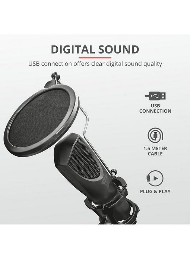 Trust High-Quality Trust Mantis Streaming Microphone with Pop Filter - Image 2