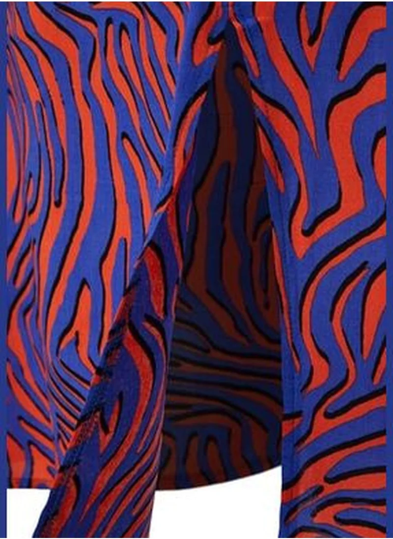 trendyol Multicolored Animal Print A-line Shally Knitted Skirt
