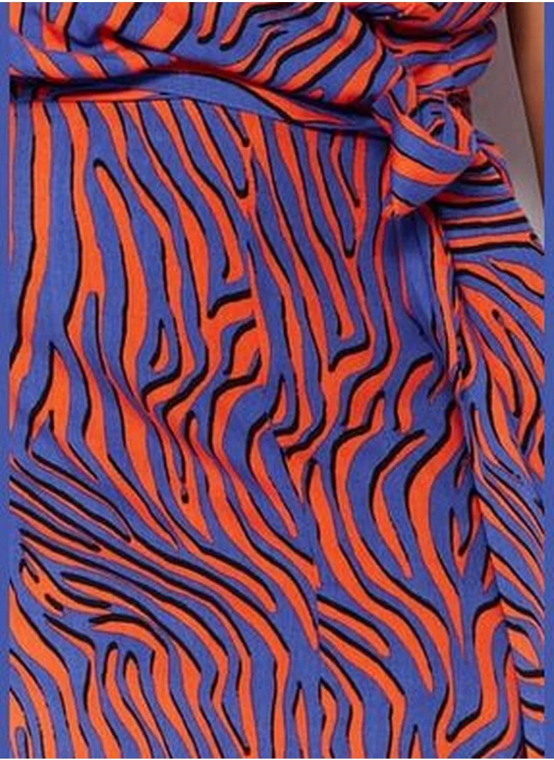 trendyol Multicolored Animal Print A-line Shally Knitted Skirt