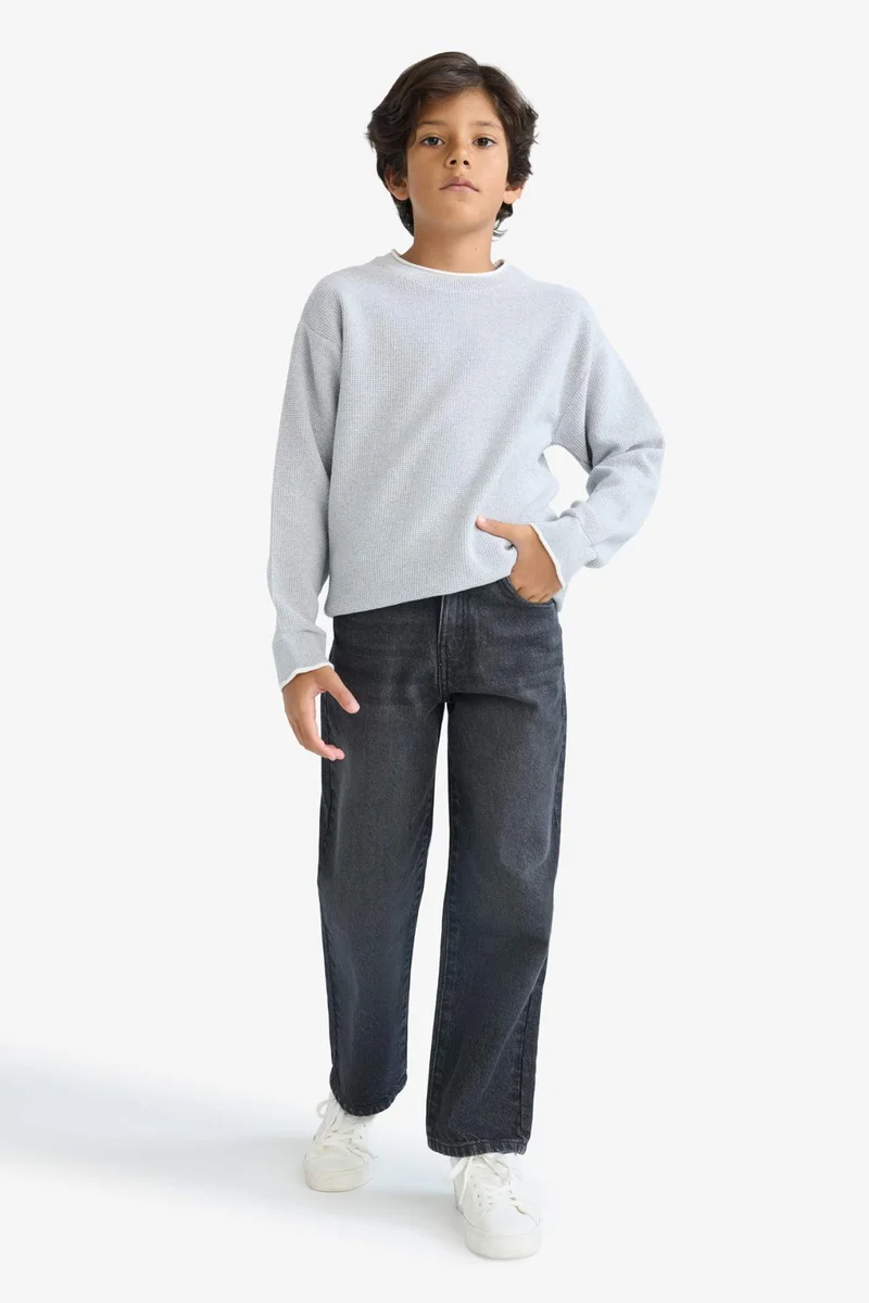 ديفاكتو Boy Crew Neck Pullover