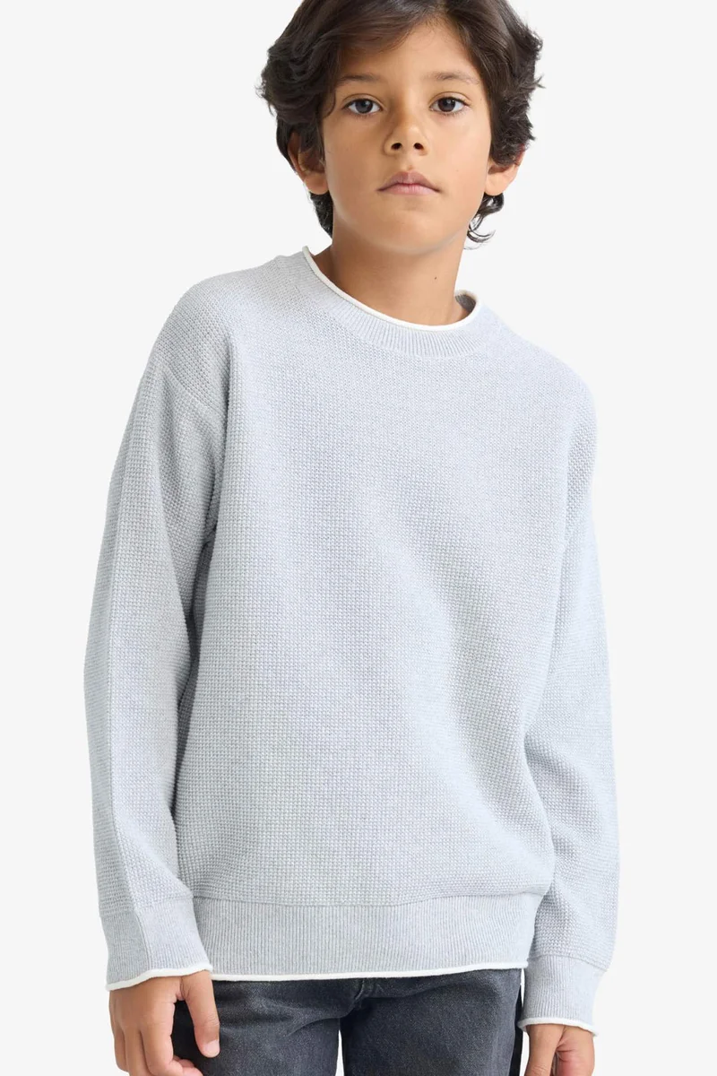 ديفاكتو Boy Crew Neck Pullover