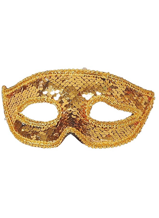 Fiestas Guirca Gold Sequin Mask  - Image 1