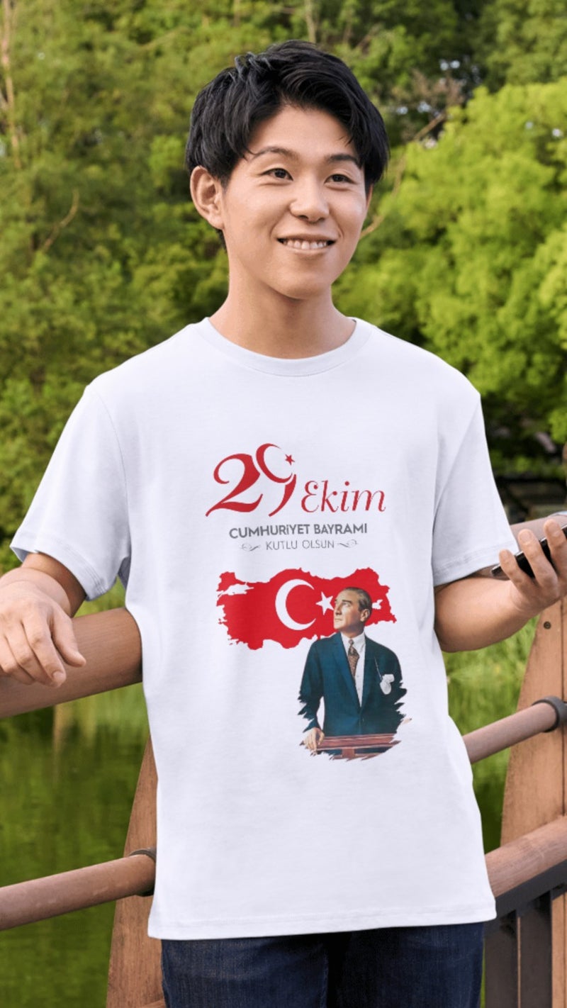 Alpşan Ticaret Republic Day 29 October T-Shirt 101st Year T-Shirt Atatürk T-Shirt  - Image 4