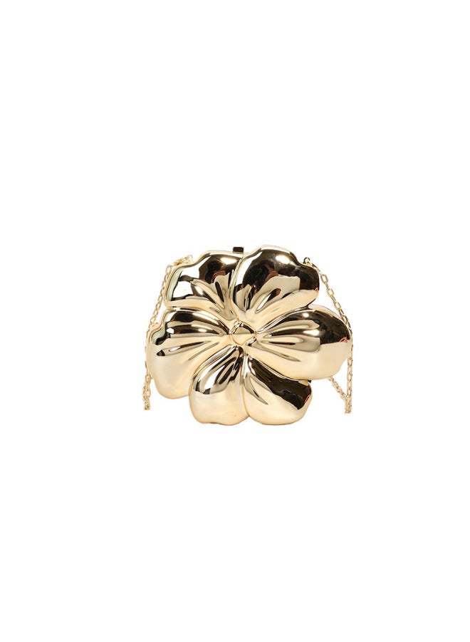 Explosions Sweetheart Acrylic Bag Women's Flower Box Bag European And American Fashion Evening Bag Shoulder Crossbody Bag For Women-Color:Light Gold  - Image 1