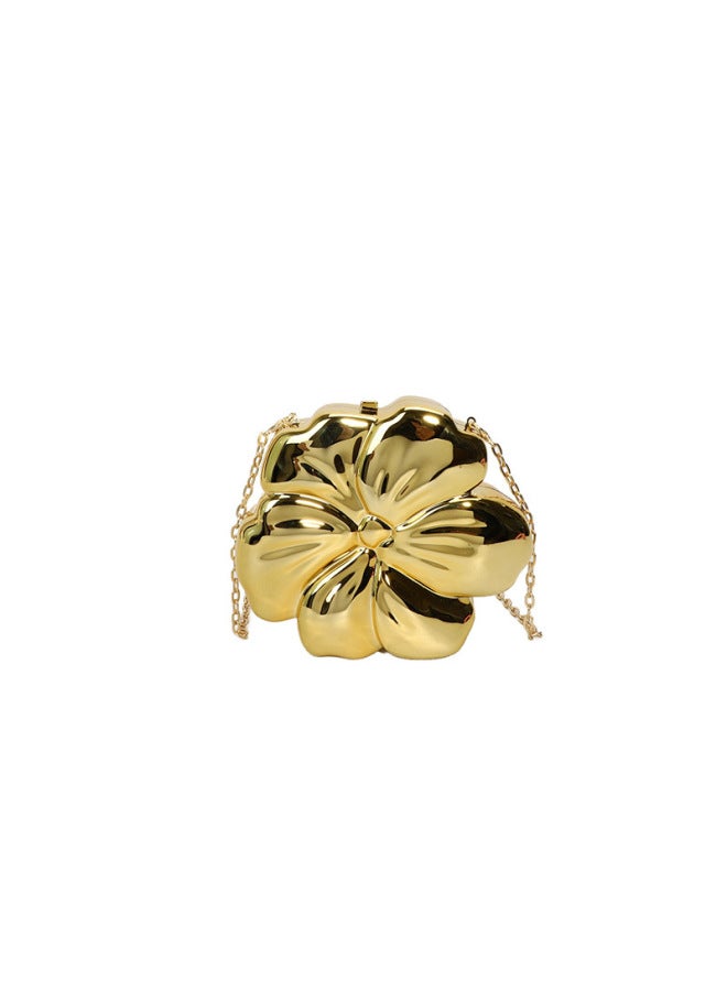 Explosions Sweetheart Acrylic Bag Women's Flower Box Bag European And American Fashion Evening Bag Shoulder Crossbody Bag For Women-Color:Light Gold  - Image 2
