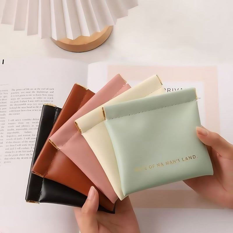 Automatic Closure PU Cosmetic Bag - Image 1