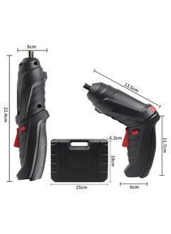 ALAMAREQ Cordless Electric Screwdriver, 4.2V Rechargeable with 47-Piece Bit Set, 3.5Nm Power, 2-Position Handle, LED Light  - Image 2