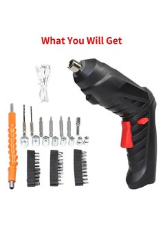 ALAMAREQ Cordless Electric Screwdriver, 4.2V Rechargeable with 47-Piece Bit Set, 3.5Nm Power, 2-Position Handle, LED Light  - Image 3