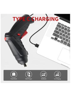 ALAMAREQ Cordless Electric Screwdriver, 4.2V Rechargeable with 47-Piece Bit Set, 3.5Nm Power, 2-Position Handle, LED Light  - Image 4