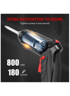 ALAMAREQ Cordless Electric Screwdriver, 4.2V Rechargeable with 47-Piece Bit Set, 3.5Nm Power, 2-Position Handle, LED Light  - Image 5