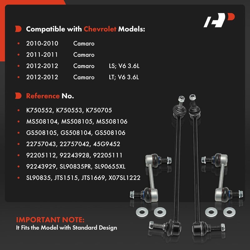 A-Premium Sway Bar Link Kit for Chevrolet Camaro - Image 2