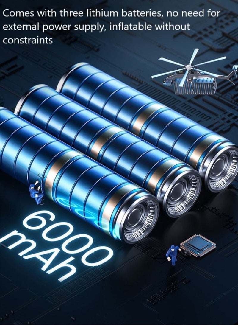 Portable Air Compressor, Tire Inflator Portable Air Compressor, 150PSI Cordless, 6000 mAh Air Pump, with Digital LCD Pressure Gauge Electric Air Pump Quick Inflation, for Car/Motorcycle/Bike, Dual-Use Type