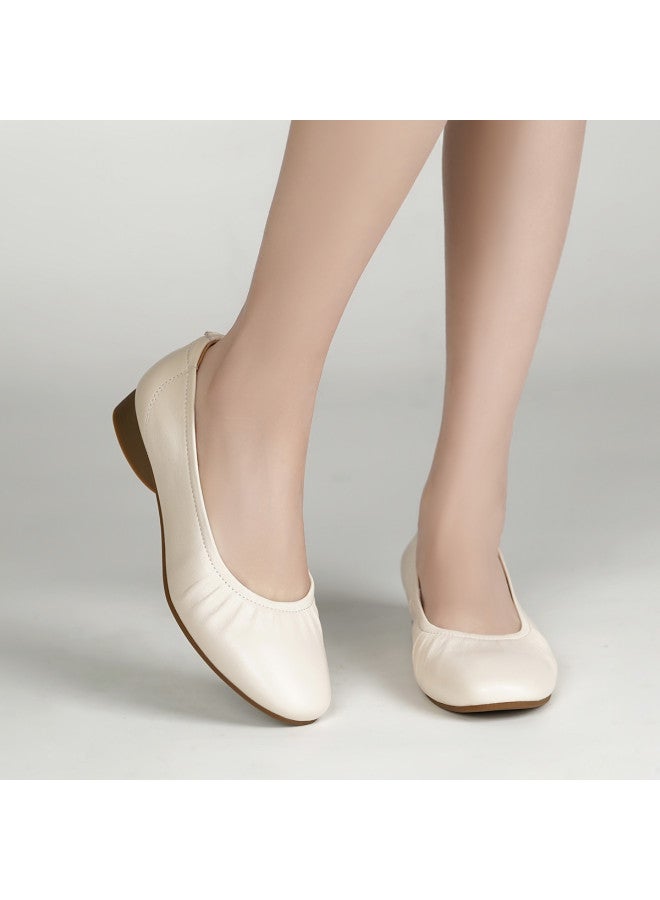 AOKANG Sheepskin] 2026 Spring New Women's Shoes Shallow Mouth Soft Sole Comfortable Commuting Simple Women's Flats - Image 4