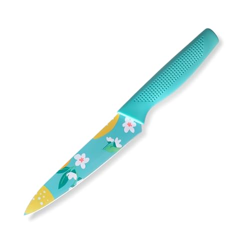 Machado Printed Stainless Steel Utility Knife – Multipurpose Kitchen Knife with Perforated Handle | Ultra Sharp Blade for Fruits, Vegetables & Everyday Cooking (Blue) - Image 1