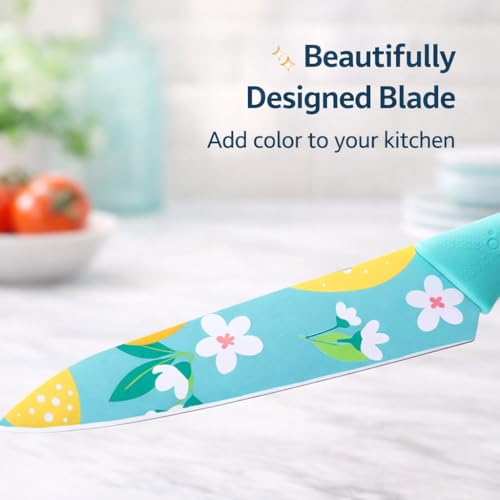 Machado Printed Stainless Steel Utility Knife – Multipurpose Kitchen Knife with Perforated Handle | Ultra Sharp Blade for Fruits, Vegetables & Everyday Cooking (Blue) - Image 2