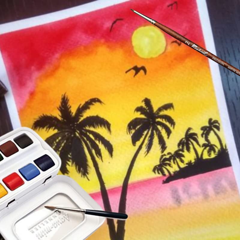 Sennelier Raphael Precision Watercolour Retouching Brush No.2 |Ideal for Watercolor Paper, Mixed Media Pads, or Boards with Watercolors, Gouache, Inks, and Watercolor Pencils. - Image 5