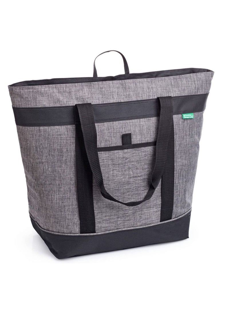 Excefore - Insulated Cooler Bag with HD Thermal Insulation - Premium, Collapsible Soft Cooler Makes a Perfect Insulated Grocery Bag, Food Delivery Bag, Travel Insulated Bag, or Beach Cooler Bags(Charcoal) - Image 1