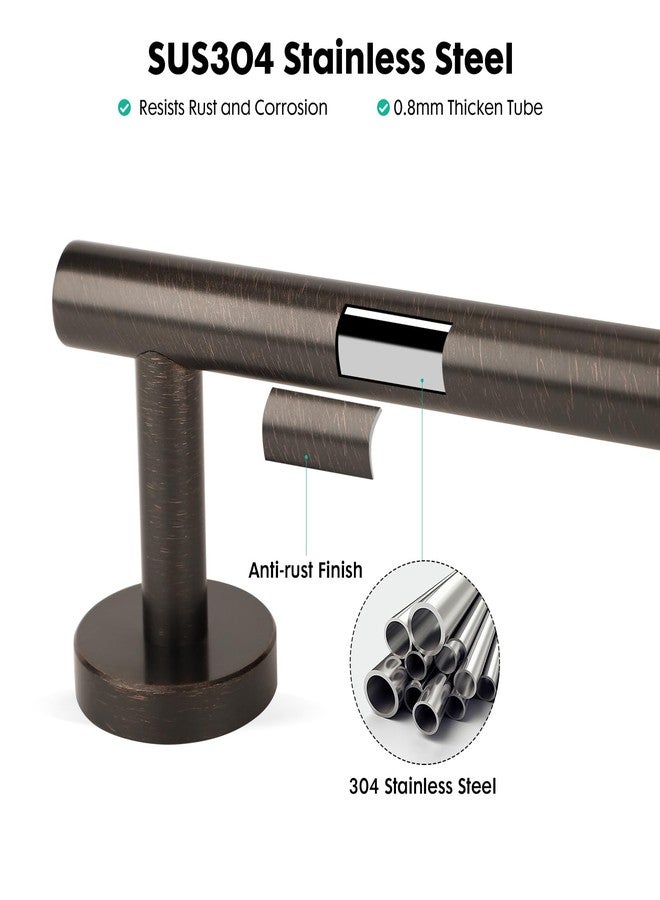 Ntipox Antique 24 inch Oil Rubbed Bronze Towel Bar,Stainless Steel Towel Racks for Bathroom Wall Mounted,Bathroom Towel Holder Brushed Bronze - Image 4