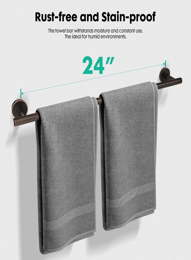 Ntipox Antique 24 inch Oil Rubbed Bronze Towel Bar,Stainless Steel Towel Racks for Bathroom Wall Mounted,Bathroom Towel Holder Brushed Bronze - Image 5