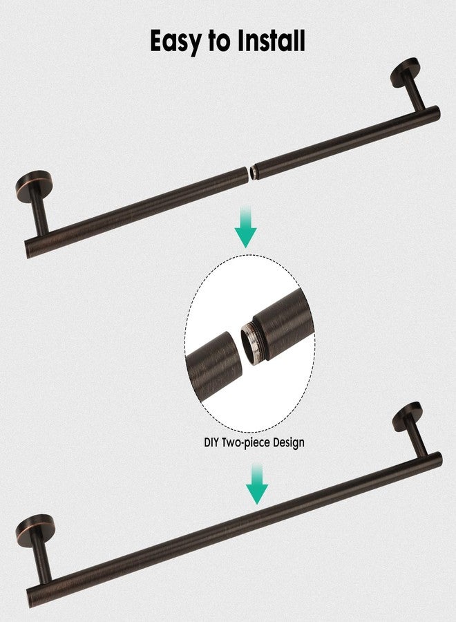 Ntipox Antique 24 inch Oil Rubbed Bronze Towel Bar,Stainless Steel Towel Racks for Bathroom Wall Mounted,Bathroom Towel Holder Brushed Bronze - Image 3