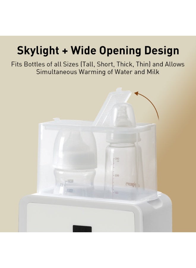 Stanew 9 in 1 Baby Bottle Warmer, Electric Milk Warmer for Baby, Baby Food Heater & Steam Defrost BPA-Free Warmer, 48H Constant Warming with Timer, Automatic Intelligent Thermostat, Accurate Temperature Control, LCD Display, Night Light, Sterilizing, Cleaning Brush, for Breastmilk, Formula and Double Bottles - Image 4