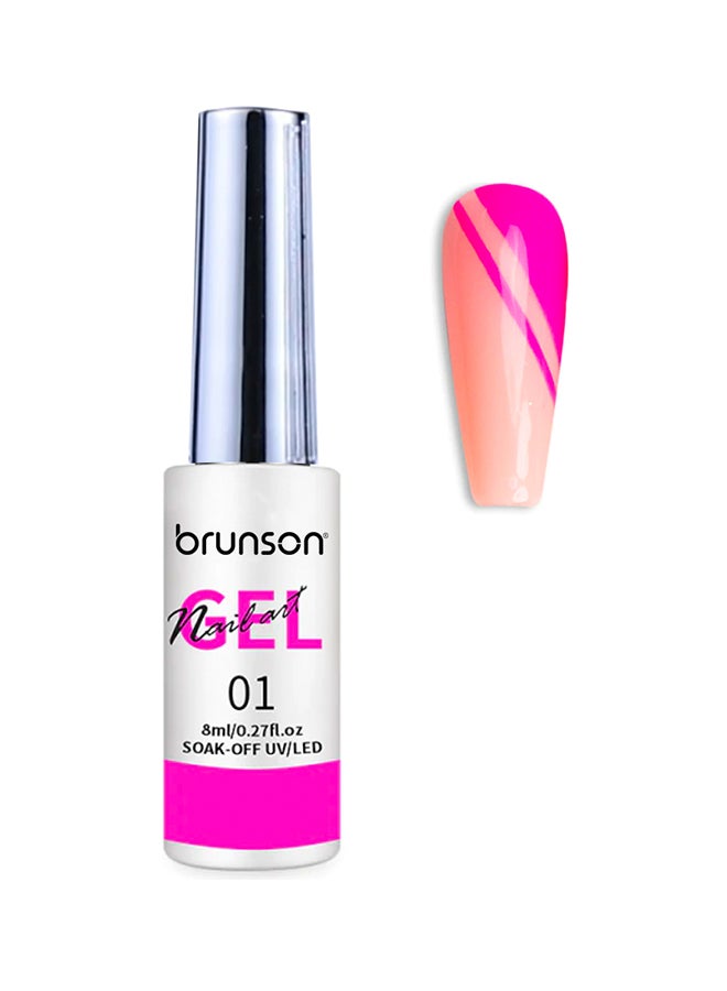 brunson Gel Polish Liner Gel Nail Art 8ml Gel Nail Art Paint for Nails Built Thin Line Nail Art Brush in Gel Pens UV LED Soak off Nail French Manicure Gel Paint Spider Line Drawing Painting Salon DIY