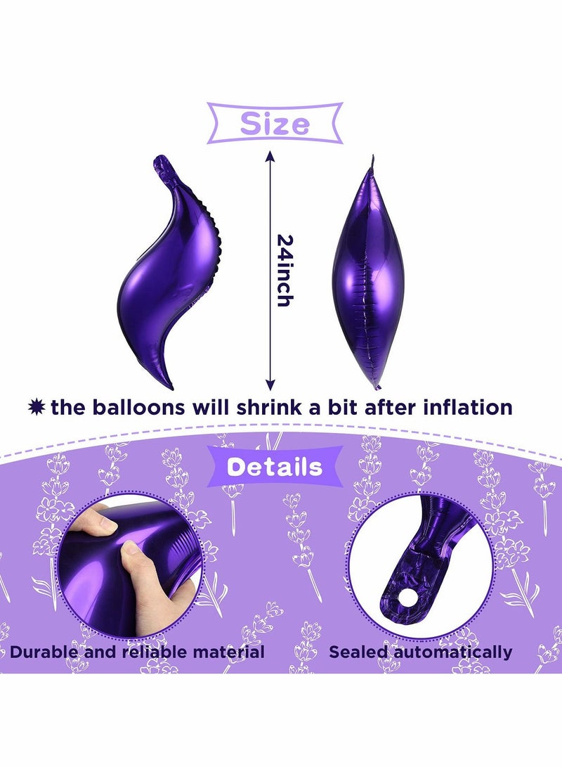 Excefore بالونات ذيل حورية البحر 24 بوصة بالون فويل كبير منحني بالونات فويل ذيل حورية البحر مستلزمات حفلات بالون ذيل حورية البحر لعيد الميلاد وحفلة استقبال المولود والزفاف، 10 قطع - Image 2