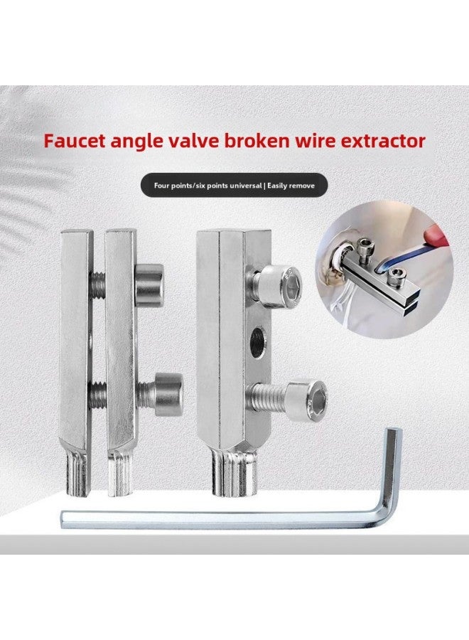 Tightening Faucet Angle Valve Broken Wire Remover Reverse Wire Water Pipe Broken Pipe Triangle Valve Repair-Specifications:A Set Of Angle Valve Broken Wire Extractors - Image 2