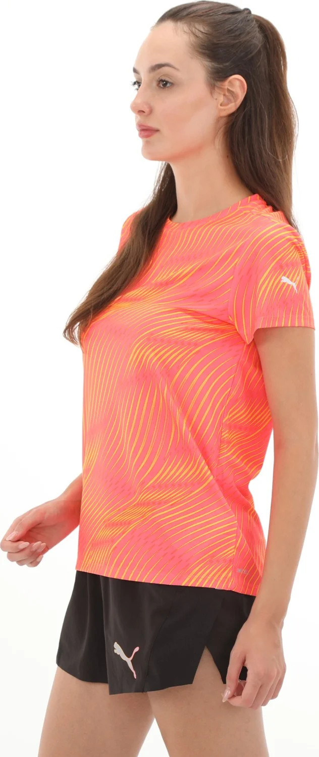 بوما P524230 Run Favorite Aop Tee W Women's T-Shirt Orange