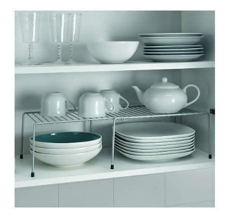 Vichaxan Stainless Steel Kitchen Dish Rack Expandable Storage Shelves for Kitchen Cabinet Kitchen Cabinet Shelf Storage Rack - Image 4