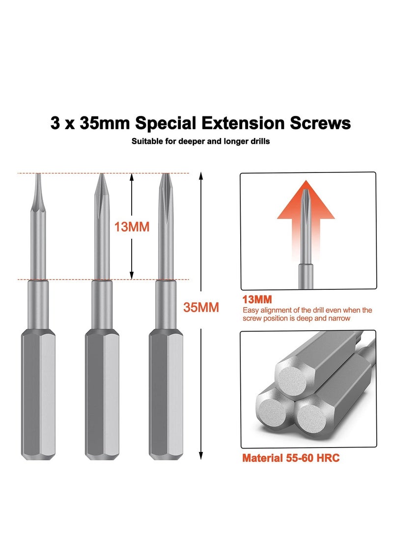 SYOSI 130 in 1 Precision Screwdriver Set, Screwdriver Bit Sets Mini Screwdriver Set with Portable Case, DIY Repair Tools Kit for iPhone Laptop PC Watch Glasses and Other Electronics - Image 4