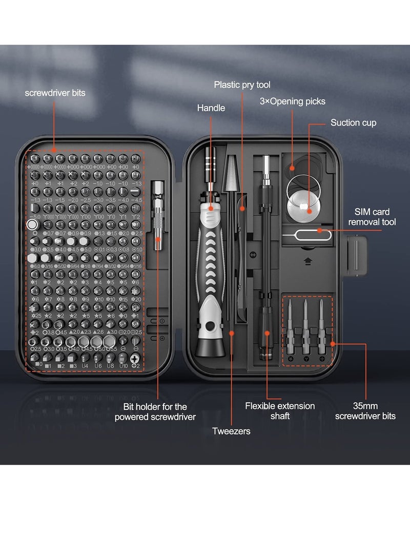 SYOSI 130 in 1 Precision Screwdriver Set, Screwdriver Bit Sets Mini Screwdriver Set with Portable Case, DIY Repair Tools Kit for iPhone Laptop PC Watch Glasses and Other Electronics - Image 3