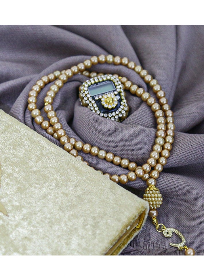 Gift Set for Women with Golden Velvet Quran Electronic and Beaded Tasbih and Hijab - https://f.nooncdn.com/p/pzsku/Z3824006BA5F285FAC8DBZ/45/1746823835/1f5dff0e-23d0-47fe-8b28-67776c910b2a.jpg?width=original