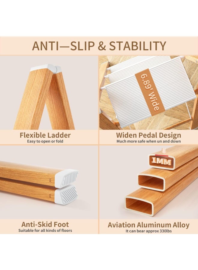 سلم منزلي 3 درجات متين و آمن و قابل للطي وسهل التخزين - Image 4