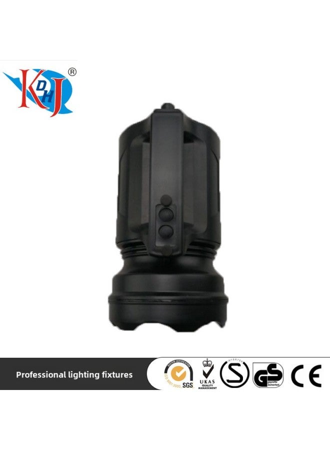 30W High-power Portable Lamp Searchlight Strong Light Super Bright Long-range Light Rechargeable Outdoor Portable High-power Lamp-Color:Black - Image 4