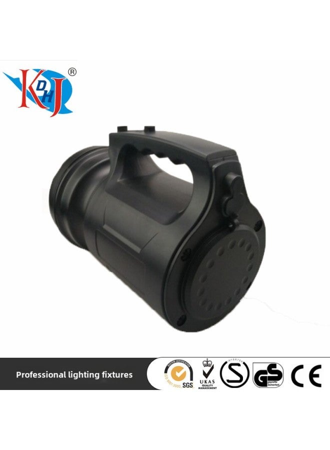 30W High-power Portable Lamp Searchlight Strong Light Super Bright Long-range Light Rechargeable Outdoor Portable High-power Lamp-Color:Black - Image 3