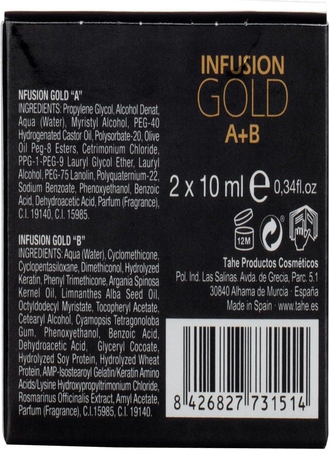 تاهي Tahe Infusion Gold Tratamiento Capilar Potenciador de Brillo y Nutrición con Oro Líquido y Queratina Pura، 2 × 10 مل - Image 3