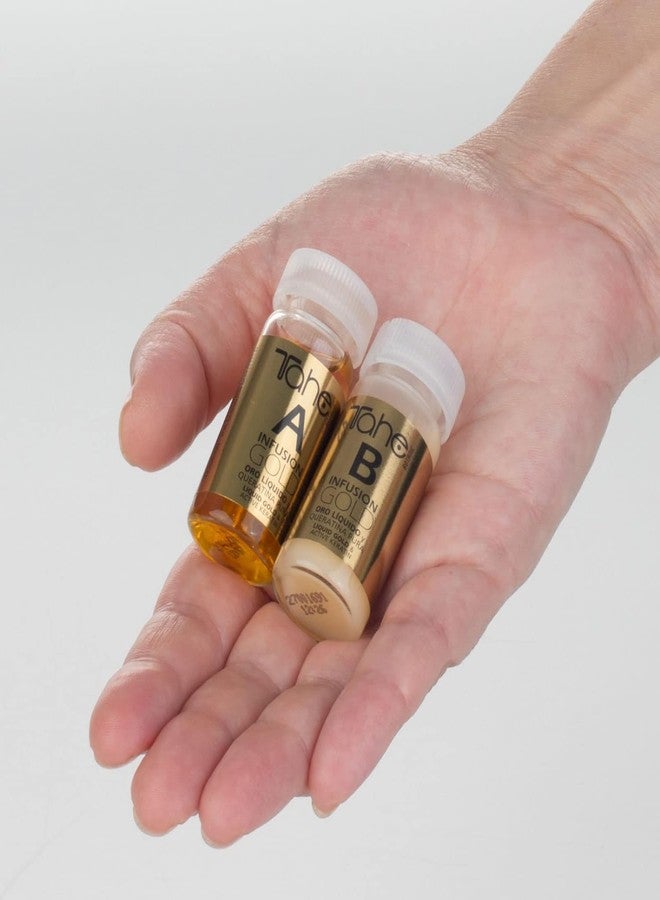 تاهي Tahe Infusion Gold Tratamiento Capilar Potenciador de Brillo y Nutrición con Oro Líquido y Queratina Pura، 2 × 10 مل - Image 4