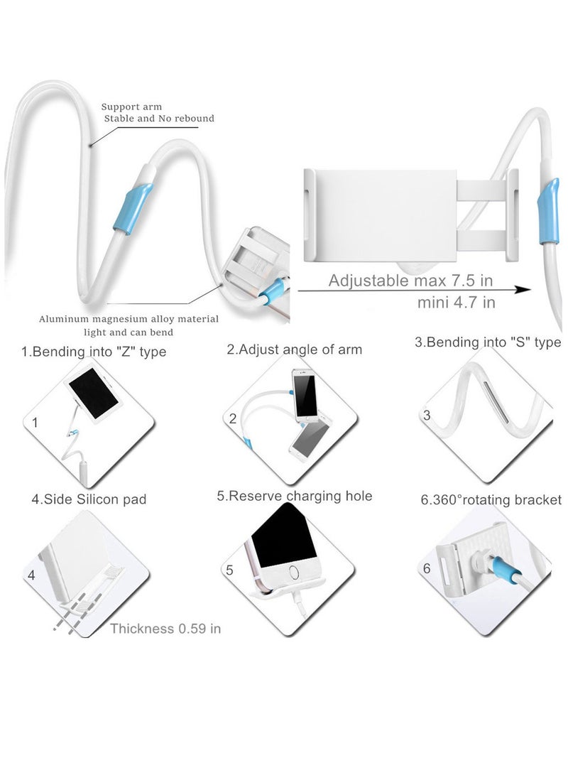 Flexible Long Arm Tablet Stand Holder for iPad Air Pro Mini Galaxy Tab Xiaomi Lenovo 4.7-11 Clip Mount Bed Tablet Phone Holder - Image 3