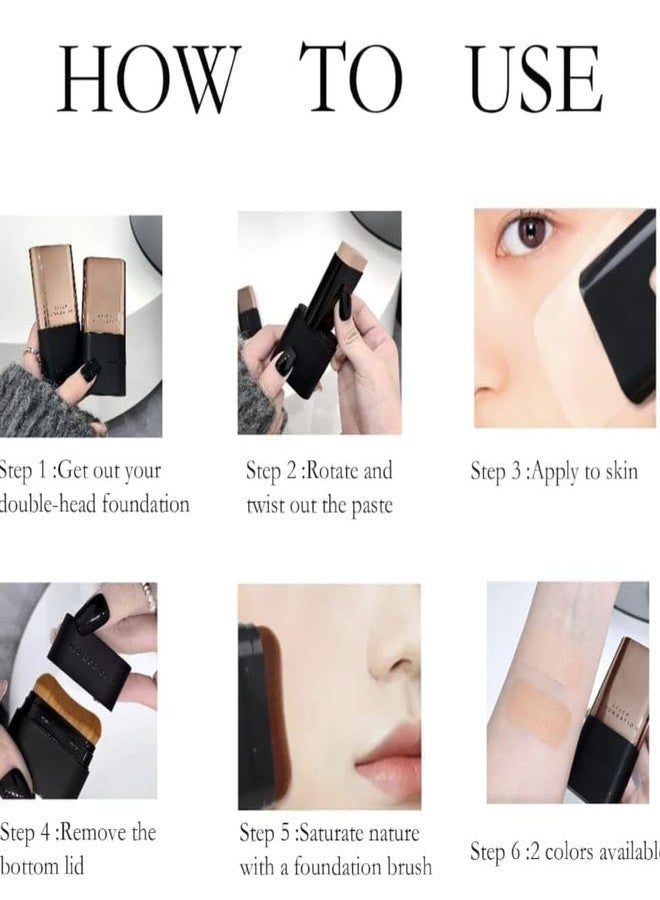 AEKINX 2 in 1 Foundation Stick - Full Coverage Concealer & Highlighter Makeup Stick, Lightweight, Long-Lasting, Waterproof Foundation for All Skin Types - Image 3