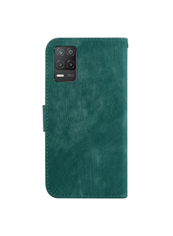 اس-توب جراب لهاتف Realme 8 5G Global / V13 5G جراب هاتف من الجلد المنقوش عليه نمر صغير - Image 3